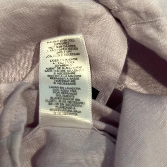 Michael Kors Lilac 100% Linen button down EUC size XL Mens - Picture 11 of 12